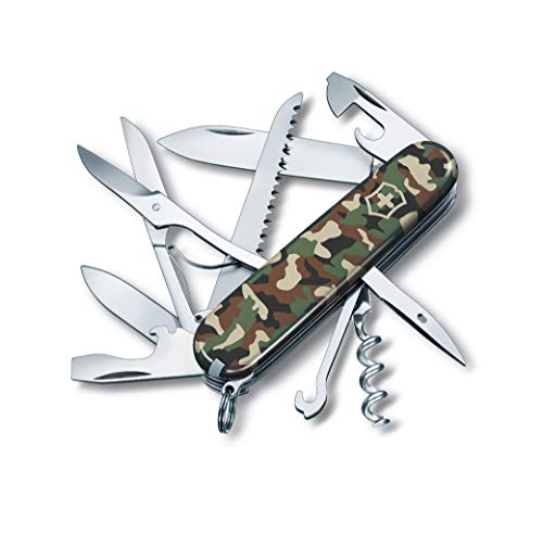 Victorinox Schweizer Taschenmesser Huntsman, Swiss Army Knife, Multitool, 15 Funktionen, Klinge, Korkenzieher, Dosenöffner von Victorinox