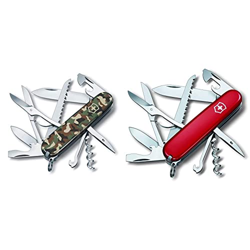 Victorinox, Taschenmesser, Huntsman, 91 mm, Camouflage & Taschenmesser Huntsman, 91 mm, rot, Blister von Victorinox