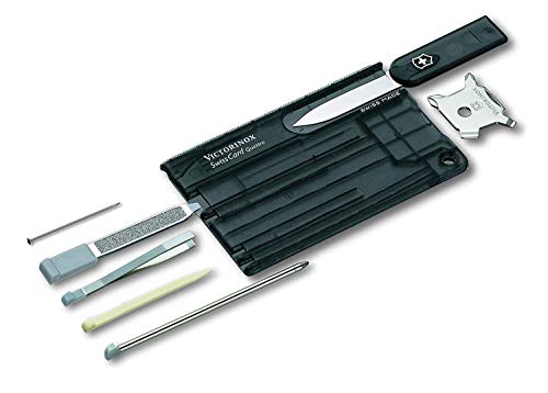 Victorinox 07233T3 SwissCard Quattro Onyx transparent Taschenwerkzeug, STANDARD von Victorinox