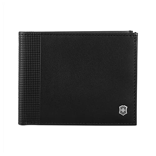 Victorinox Altius Alox Slim Bi-Fold Wallet, Lederportemonnaie mit RFID-Schutz, Damen/Herren, Geldbörse mit 6 Kartenfächern, 1 Geldscheinfach, Schwarz von Victorinox