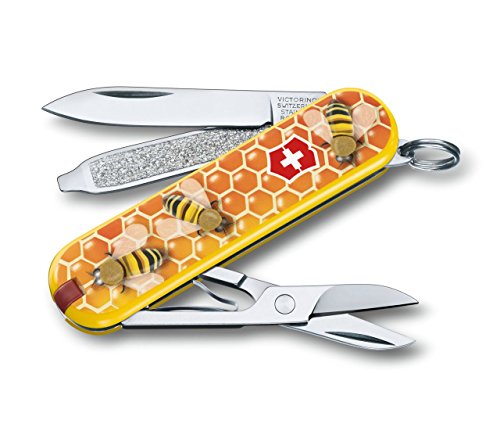 Victorinox Erwachsene Taschenmesser Classic, 58mm, Honey Bee, Angabe von Victorinox