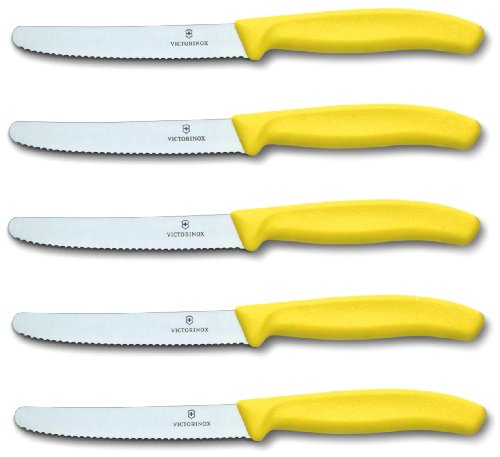 Victorinox Tomatenmesser Brötchenmesser Tafelmesser Set 5-teilig Swiss Classic (Gelb) Victorinox Tomatenmesser Brötchenmesser Tafelmesser Set 5-teilig Swiss Classic (Gelb) von Victorinox