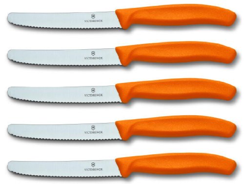 Victorinox Tomatenmesser Brötchenmesser Tafelmesser Set 5-teilig Swiss Classic (Orange) Victorinox Tomatenmesser Brötchenmesser Tafelmesser Set 5-teilig Swiss Classic (Orange) von Victorinox