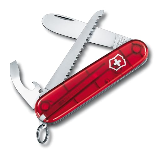 Victorinox Schweizer Taschenmesser Kinder, My First, Swiss Army Knife, Multitool, 9 Funktionen, Klinge ohne Spitz, Dosenöffner, Schraubendreher von Victorinox