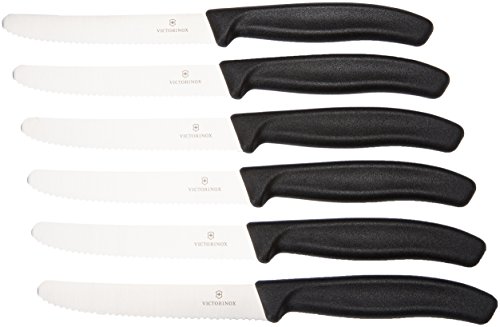 Victorinox Tafelmessergeschenkset Swissclassic Rund Küchenbesteck, Schwarz, STANDARD von Victorinox