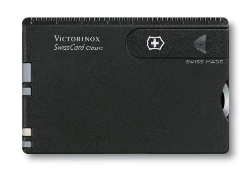 Victorinox Multitool SwissCard in Lederetui grau-schwarz 0.7133.V von Victorinox