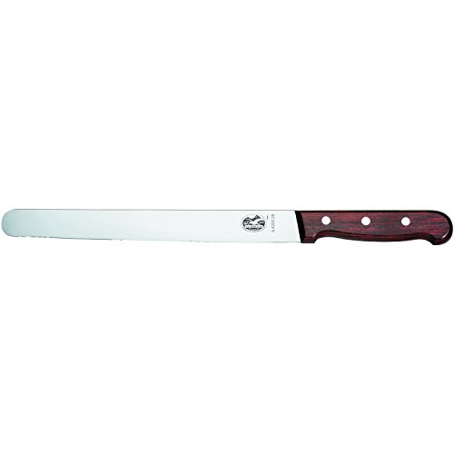 Victorinox, 5.4200.25, Wood, Schinkenmesser, Extra scharfe Klinge, mit geradem Schliff, mit edlem Holzgriff, Braun, Made in Switzerland, Victorinox, 5.4200.25, Wood, Schinkenmesser, Extra scharfe Klinge, mit geradem Schliff, mit edlem Holzgriff, Braun, Made in Switzerland, von Victorinox