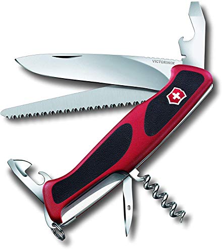 Victorinox Schweizer Taschenmesser RangerGrip 55, Swiss Army Knife, Multitool, 12 Funktionen, Einhand-Feststellklinge, rot/schwarz Victorinox Schweizer Taschenmesser RangerGrip 55, Swiss Army Knife, Multitool, 12 Funktionen, Einhand-Feststellklinge, rot/schwarz von Victorinox