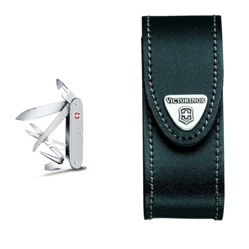 Victorinox Schweizer Taschenmesser & Drehclip-Gürteletui, Taschenmesser Etui, Messertasche für Gürtel, Leder, schwarz Victorinox Schweizer Taschenmesser & Drehclip-Gürteletui, Taschenmesser Etui, Messertasche für Gürtel, Leder, schwarz von Victorinox