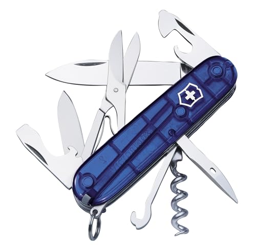 Victorinox Schweizer Taschenmesser, Climber, Multitool, Swiss Army Knife, 14 Funktionen, Klinge, Korkenzieher, Blau Transp. Victorinox Schweizer Taschenmesser, Climber, Multitool, Swiss Army Knife, 14 Funktionen, Klinge, Korkenzieher, Blau Transp. von Victorinox