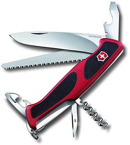 Victorinox Schweizer Taschenmesser, Ranger 55, Swiss Army Knife, Multitool, 12 Funktionen, Einhand-Feststellklinge, Dosenöffner, Rot/Schwarz Victorinox Schweizer Taschenmesser, Ranger 55, Swiss Army Knife, Multitool, 12 Funktionen, Einhand-Feststellklinge, Dosenöffner, Rot/Schwarz von Victorinox