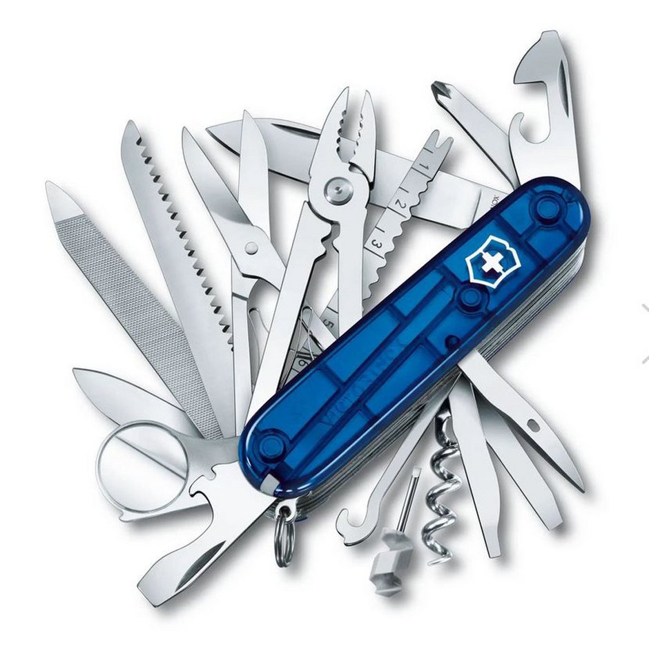 Victorinox Taschenmesser Taschenmesser Swiss Champ, blau transparent, 33 Funktionen Victorinox Taschenmesser Taschenmesser Swiss Champ, blau transparent, 33 Funktionen von Victorinox