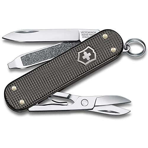 Victorinox Taschenmesser Classic SD Alox Limited Edition 2022, 5 Funktionen, Swiss Made, Multitool mit Schere, Grau, inkl. Geschenkbox von Victorinox