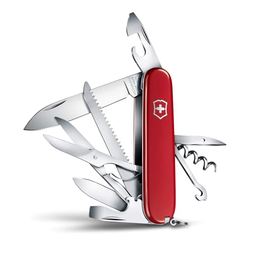 Victorinox Schweizer Taschenmesser Huntsman, Swiss Army Knife, Multitool, 15 Funktionen, Klinge, Korkenzieher, Dosenöffner von Victorinox