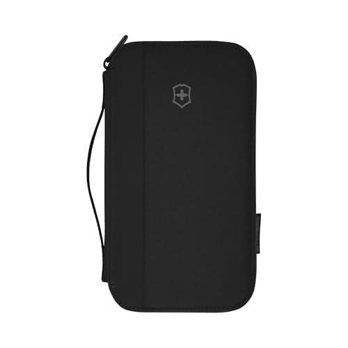 Victorinox Travel Essentials Reisemappe mit RFID-Schutz, Reisepasshülle, Organizer für Dokumente, Karten, Reißverschlussfach, Damen/Herren, Schwarz Victorinox Travel Essentials Reisemappe mit RFID-Schutz, Reisepasshülle, Organizer für Dokumente, Karten, Reißverschlussfach, Damen/Herren, Schwarz von Victorinox
