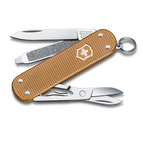 Victorinox Schweizer Taschenmesser, Klein, Classic SD Alox, Multitool, Swiss Army Knife, 5 Funktionen, Klinge, Nagelfeile, Beige Victorinox Schweizer Taschenmesser, Klein, Classic SD Alox, Multitool, Swiss Army Knife, 5 Funktionen, Klinge, Nagelfeile, Beige von Victorinox