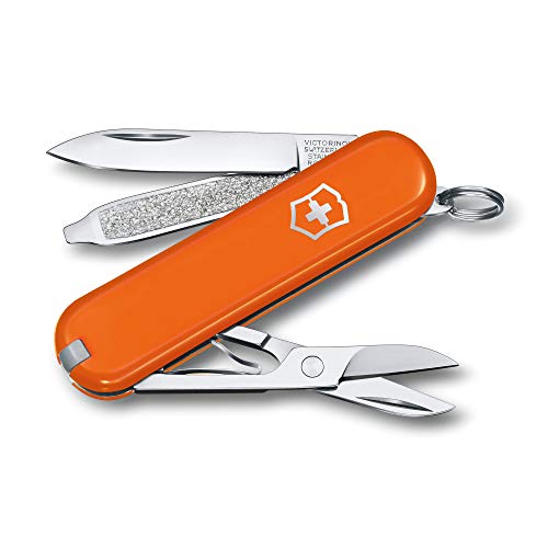 Victorinox Schweizer Taschenmesser, Klein, Classic SD, Multitool, Swiss Army Knife mit 7 Funktionen, Klinge, Nagelfeile, Schraubendreher, Orange Victorinox Schweizer Taschenmesser, Klein, Classic SD, Multitool, Swiss Army Knife mit 7 Funktionen, Klinge, Nagelfeile, Schraubendreher, Orange von Victorinox