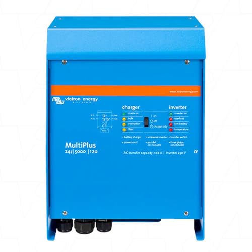 Victron Energy MultiPlus Reiner Sinus Wechselrichter 120 Amp Batterie Ladegerät, Spannungswandler, Transferschalter Inverter Charger, 100 Amp, 5000VA 24-Volt 230V Victron Energy MultiPlus Reiner Sinus Wechselrichter 120 Amp Batterie Ladegerät, Spannungswandler, Transferschalter Inverter Charger, 100 Amp, 5000VA 24-Volt 230V von Victron Energy