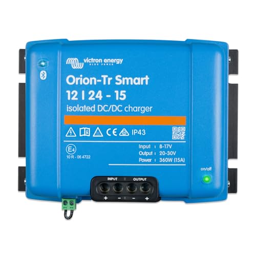 Victron Energy Orion-Tr Smart 12/24-Volt 15 Amp 360-Watt DC-DC Ladebooster, Isoliert (Bluetooth) von Victron Energy