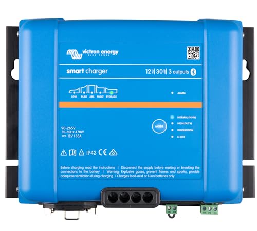 Victron Energy Smart IP43 12-Volt 30 Amp 230V, 3 Output Batterie Ladegerät, Bluetooth von Victron Energy