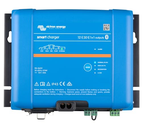 Victron Energy Smart IP43 12 Volt 30 AMP 120-240VAC (1+1) Ausgänge Batterieladegerät Bluetooth von Victron Energy