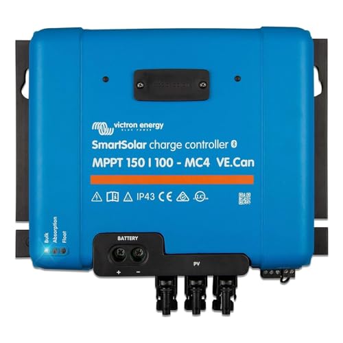 Victron Energy SmartSolar MPPT MC4 VE. Can 150V 100 Amp 12/24/36/48-Volt Solar Laderegler (Bluetooth) von Victron Energy