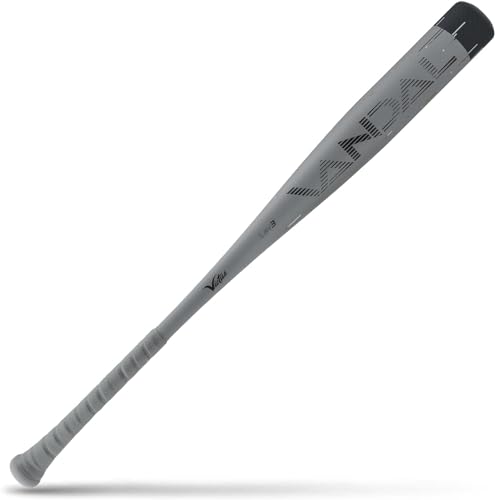 Victus Vandal LEV3, -3 BBCOR Aluminium-Baseballschläger, 6,4 cm Schaft, 84 cm, 850 g, Grau/Schwarz Victus Vandal LEV3, -3 BBCOR Aluminium-Baseballschläger, 6,4 cm Schaft, 84 cm, 850 g, Grau/Schwarz von Victus Sports