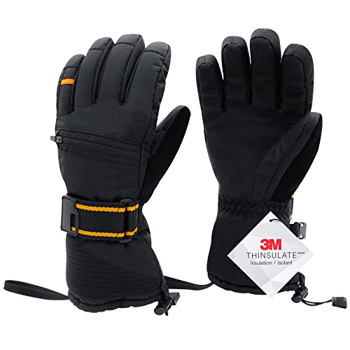 Vihir Winterhandschuhe Skihandschuhe Herren & Damen Thermo Handschuhe, Wasserdichte Touchscreen 3M Thinsulate Warm Fahrradhandschuhe, Eisfischen, Skifahren, Radfahren, Snowboard Winddichte Skihandsche von Vihir