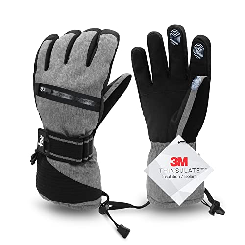 Vihir wasserdichte Winterhandschuhe Skihandschuhe Herren Damen Touchscreen Handschuhe, 3M Thinsulate Warme Fahrradhandschuhe rutschfest Winddichte für Eisfischen, Skifahren, Snowboard Vihir wasserdichte Winterhandschuhe Skihandschuhe Herren Damen Touchscreen Handschuhe, 3M Thinsulate Warme Fahrradhandschuhe rutschfest Winddichte für Eisfischen, Skifahren, Snowboard von Vihir