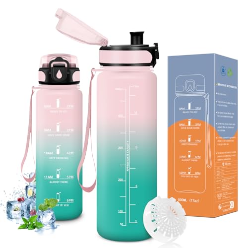 Vikaster Bottle, Trinkflasche 500ml, Trinkflasche Fahrrad, Trinkflasche Kohlensäure Geeignet, Sportflasche für Kinder, Fahrrad, Schule, Fitness, Outdoor Vikaster Bottle, Trinkflasche 500ml, Trinkflasche Fahrrad, Trinkflasche Kohlensäure Geeignet, Sportflasche für Kinder, Fahrrad, Schule, Fitness, Outdoor von Vikaster