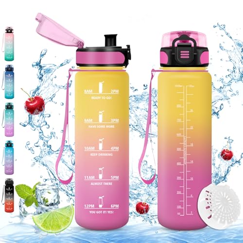 Vikaster Sport trinkflasche, 1l BPA-frei trinkflasche, Trinkflasche Fahrrad, Auslaufsicher, Trinkflasche Kohlensäure Geeignet, Trinkflasche sport für Fahrrad, Fitness, Schule, Kinder, Outdoor Vikaster Sport trinkflasche, 1l BPA-frei trinkflasche, Trinkflasche Fahrrad, Auslaufsicher, Trinkflasche Kohlensäure Geeignet, Trinkflasche sport für Fahrrad, Fitness, Schule, Kinder, Outdoor von Vikaster