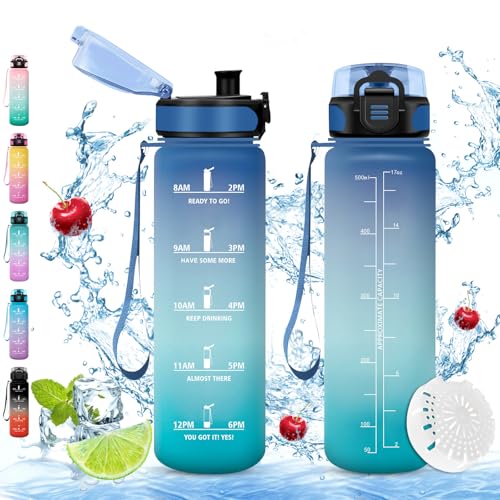 Vikaster Sport trinkflasche, 500ml BPA-frei trinkflasche, Trinkflasche Fahrrad, Auslaufsicher, Trinkflasche Kohlensäure Geeignet, Trinkflasche sport für Fahrrad, Fitness, Schule, Kinder, Outdoor Vikaster Sport trinkflasche, 500ml BPA-frei trinkflasche, Trinkflasche Fahrrad, Auslaufsicher, Trinkflasche Kohlensäure Geeignet, Trinkflasche sport für Fahrrad, Fitness, Schule, Kinder, Outdoor von Vikaster