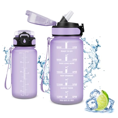Vikaster Trinkflasche Fahrrad, Water Bottle with Straw 500ml, Trinkflasche Leak-Proof, BPA-Free, Sportflasche für Camping, Yoga, Gym, Schule, Outdoors Vikaster Trinkflasche Fahrrad, Water Bottle with Straw 500ml, Trinkflasche Leak-Proof, BPA-Free, Sportflasche für Camping, Yoga, Gym, Schule, Outdoors von Vikaster
