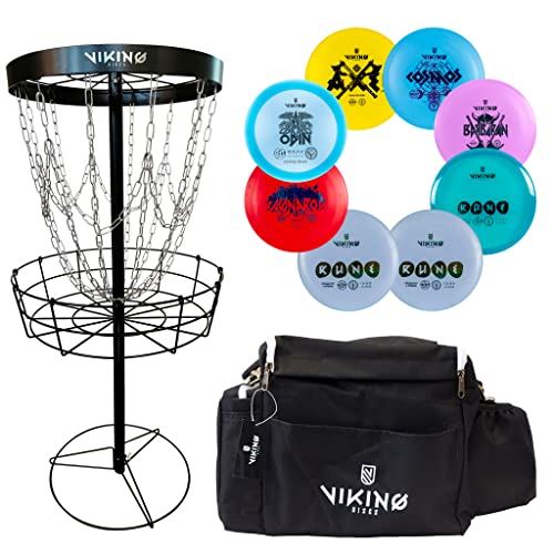 Viking Disc Challenger Discgolf-Bundle– Outdoor-Spaß Sport Für Erwachsene Und Kinder | Inklusive Discgolfkorb und Tasche | Putter, Mitteltöner, Fairway-Fahrer, Distanzfahrer Viking Disc Challenger Discgolf-Bundle– Outdoor-Spaß Sport Für Erwachsene Und Kinder | Inklusive Discgolfkorb und Tasche | Putter, Mitteltöner, Fairway-Fahrer, Distanzfahrer von Viking Discs
