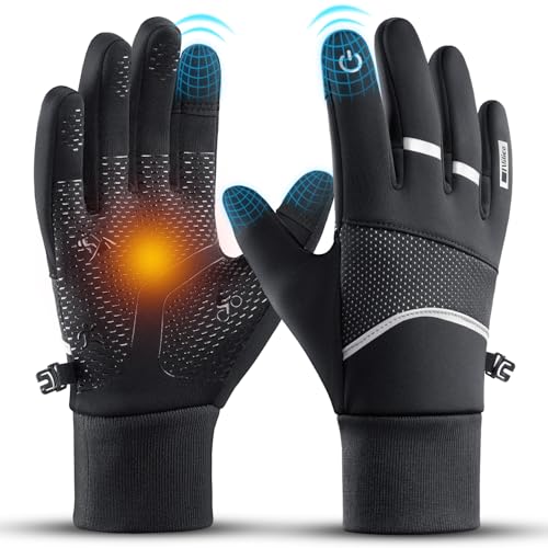 Vilico Fahrradhandschuhe, Winter, Herren, Damen, spritzwassergeschützt, Touchscreen-Handschuhe, rutschfest, Winddicht, für Radfahren, Laufen und Skifahren Vilico Fahrradhandschuhe, Winter, Herren, Damen, spritzwassergeschützt, Touchscreen-Handschuhe, rutschfest, Winddicht, für Radfahren, Laufen und Skifahren von Vilico