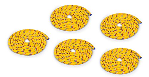 Springseil Set | 5 gelbe Seile | Springseil Kinder und Erwachsene | 3 m | Springseil ohne Griff | Seilspringen mit Hüpfseil von Vinex