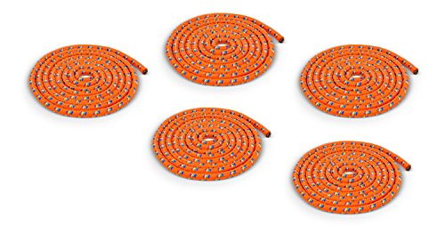 Springseil Set | 5 orange Seile | Springseil Kinder und Erwachsene | 3 m | Springseil ohne Griff | Seilspringen mit Hüpfseil von Vinex
