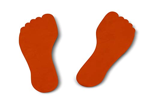 Vinex Paar Bodenmarkierungen in Fußform - orange von Vinex