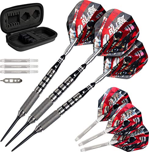 Viper Unisex-Erwachsene Blitz Dart-Set mit 95% Wolframstahlspitze, mit Etui, 24 g, schwarz, Gram von Viper