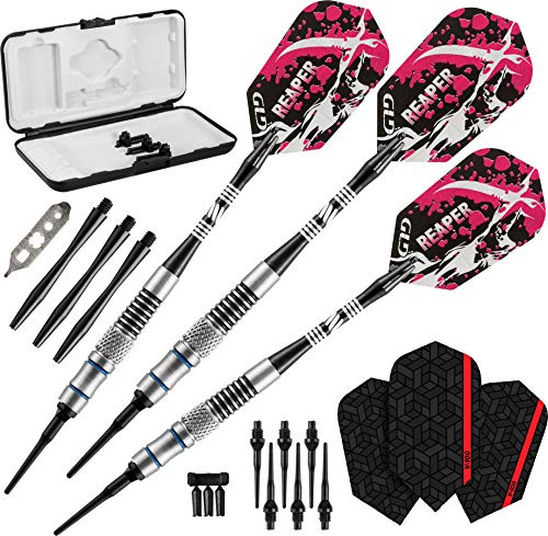 Viper Grim Reaper 80% Tungsten Soft Tip Darts with Storage/Travel Case, Medium Knurling, 16 Grams Viper Grim Reaper 80% Tungsten Soft Tip Darts with Storage/Travel Case, Medium Knurling, 16 Grams von Viper