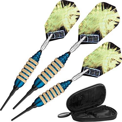 Viper Soft Tip Darts with Storage/Travel Case, Blue, Grams Spinning Bee Dartpfeile mit weicher Spitze und Casemaster Aufbewahrung/Reisetasche, Blau, 16 g, 16G US Viper Soft Tip Darts with Storage/Travel Case, Blue, Grams Spinning Bee Dartpfeile mit weicher Spitze und Casemaster Aufbewahrung/Reisetasche, Blau, 16 g, 16G US von Viper