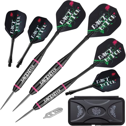 Viper Vanity Stahl Spitze Darts mit Aufbewahrungs-/Reisetasche: Dart Bitch, 22 Gramm von Viper