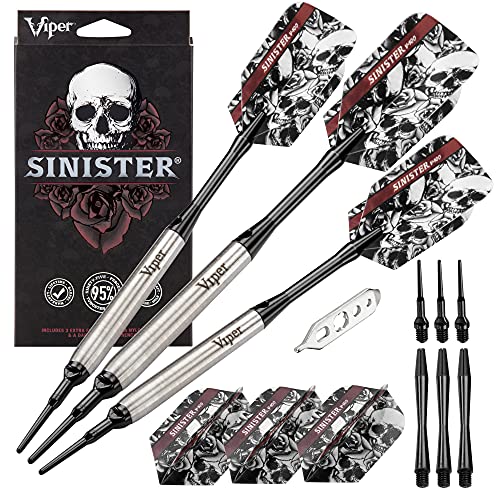Viper Unisex-Erwachsene Sinister Soft-Dartpfeile, Silber, 16 Grams Viper Unisex-Erwachsene Sinister Soft-Dartpfeile, Silber, 16 Grams von Viper