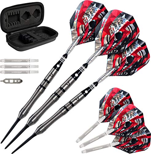 Viper 95% Tungsten Steel Tip with Case, Grams Blitz Dart-Set mit Tasche, 95% Wolfram, Stahlspitze, 22 g, Schwarz Viper 95% Tungsten Steel Tip with Case, Grams Blitz Dart-Set mit Tasche, 95% Wolfram, Stahlspitze, 22 g, Schwarz von Viper
