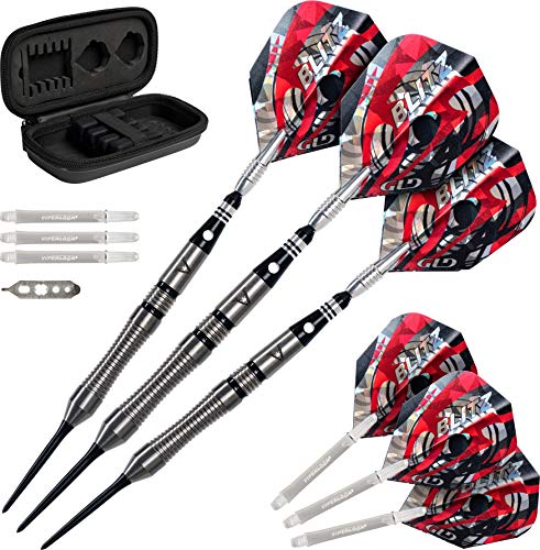 Viper by GLD Products Unisex-Erwachsene Viper Blitz Dart-Set mit 95% Wolframstahlspitze, mit Etui, 22 g, Schwarz, Gram von Viper