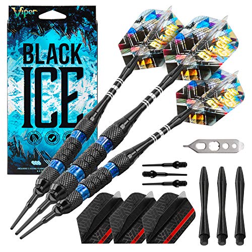 Viper schwarz Ice Soft Spitze Darts, Unisex, Blue Rings von Viper