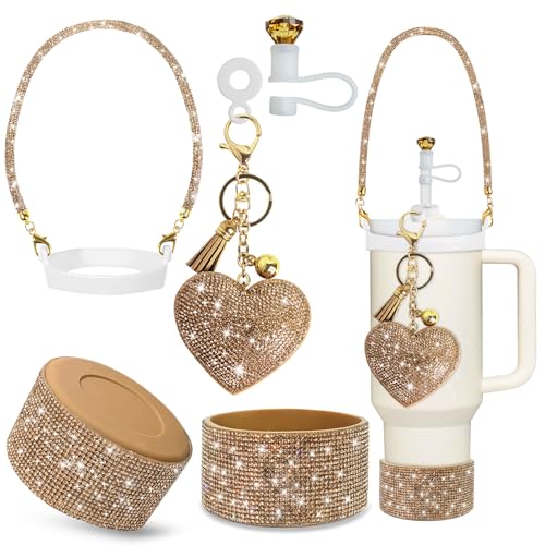 VirgoCCY Stanley Tassen-Zubehör-Set, 5-teilig, 76 und 1,2 l, inklusive 1 Diamant-Glitzer-Silikonstiefel, 1 Glitzer-Griffband, 1 Strohhalm-Abdeckung, 1 Strohhalm-Adapter, Rohling mit 1 Glitzer-Charms, VirgoCCY Stanley Tassen-Zubehör-Set, 5-teilig, 76 und 1,2 l, inklusive 1 Diamant-Glitzer-Silikonstiefel, 1 Glitzer-Griffband, 1 Strohhalm-Abdeckung, 1 Strohhalm-Adapter, Rohling mit 1 Glitzer-Charms, von VirgoCCY