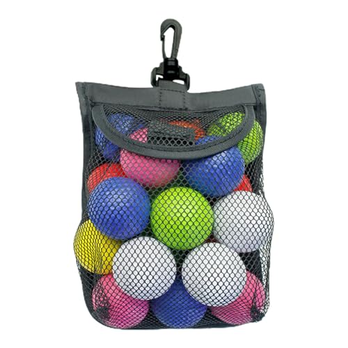 Virtcooy Golfballtasche, Ballaufbewahrungsnetz | Mehrzweck-Sportnetztasche, Golfballtasche, Tasche - Leichte Aufbewahrungsnetzbeutel, runde Aufbewahrungstasche für kleine Bälle, Spielzeug, Buntstifte, von Virtcooy