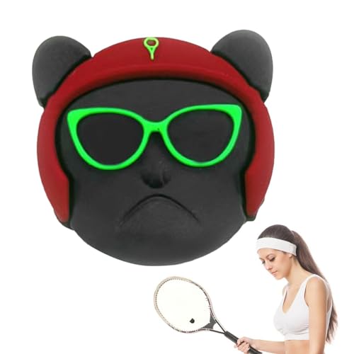 Virtcooy Tennis-Stoßdämpfer - Silikon-Schutzstoßdämpfer für Tennisschläger - Dekorativer Cartoon-Tennisdämpfer für den Gelenkschutz von Schlägern beim Racqueball von Virtcooy