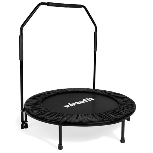 VirtuFit Faltbares Fitness-Trampolin mit Griff - Schwarz - 100 cm von VirtuFit